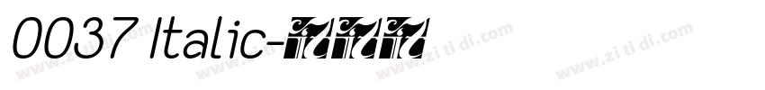 0037 Italic字体转换
